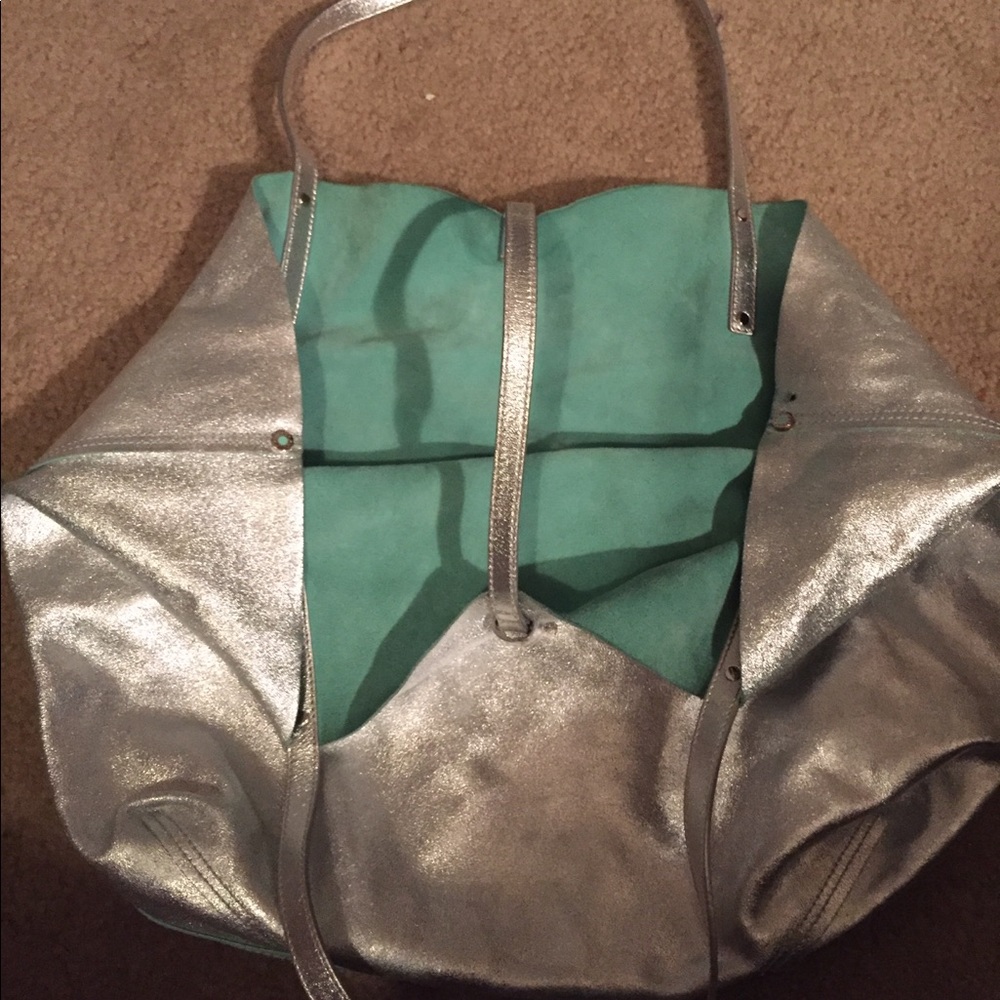 Tiffany & Co Reversible suede hobo bag.